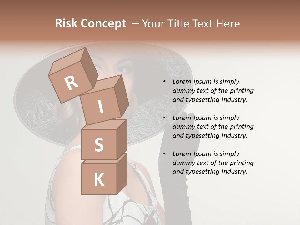 Posing Vintage Blond PowerPoint Template