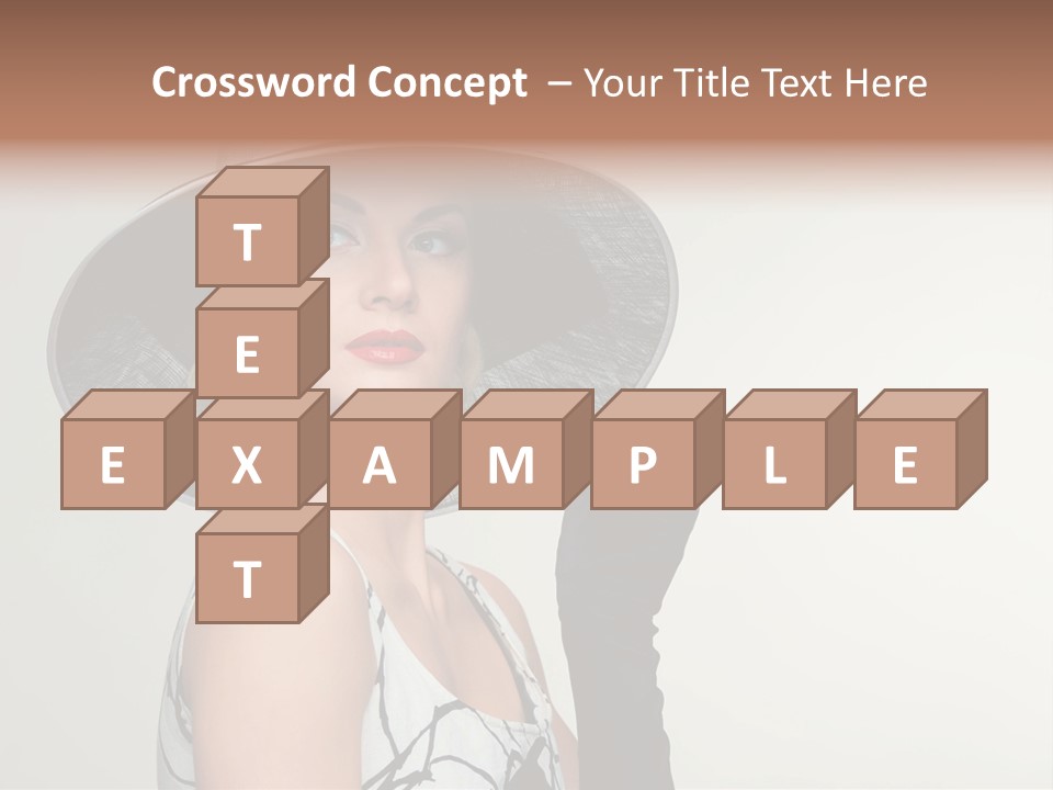 Posing Vintage Blond PowerPoint Template