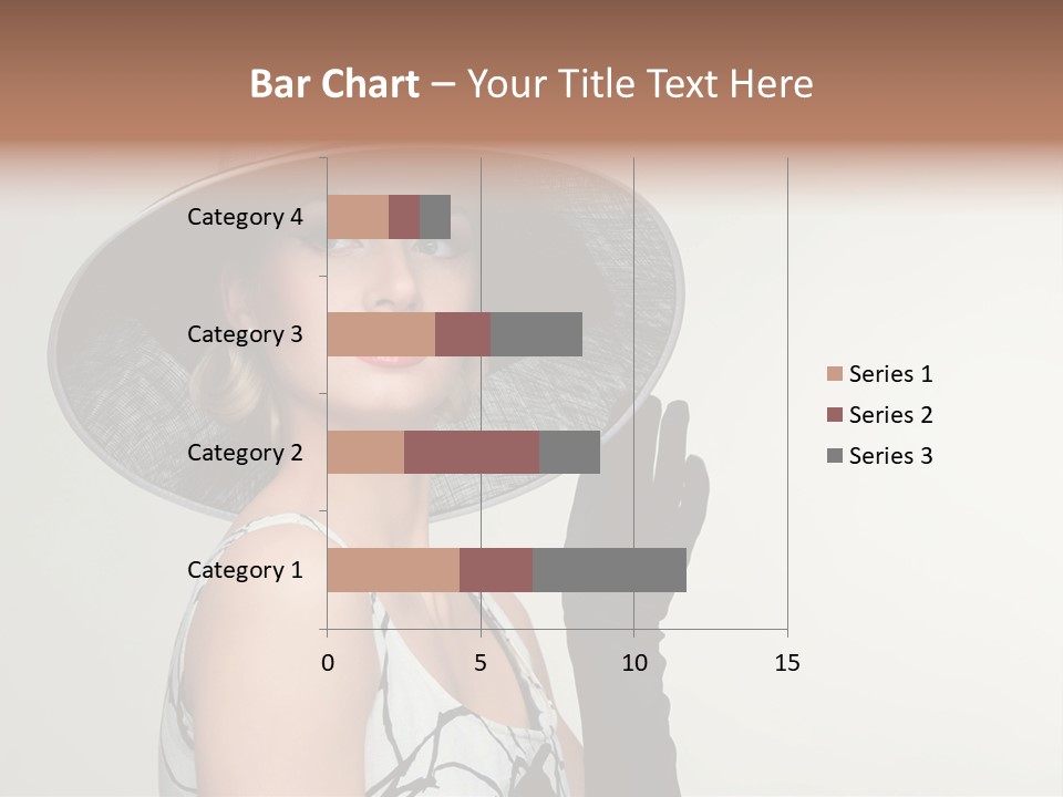 Posing Vintage Blond PowerPoint Template