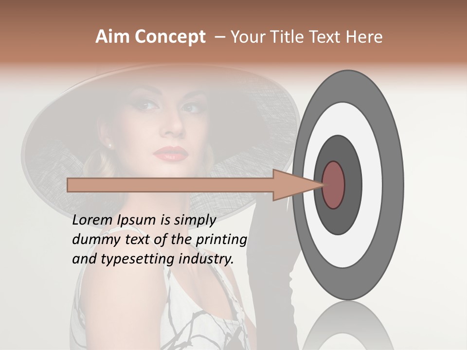 Posing Vintage Blond PowerPoint Template