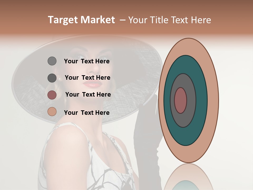 Posing Vintage Blond PowerPoint Template