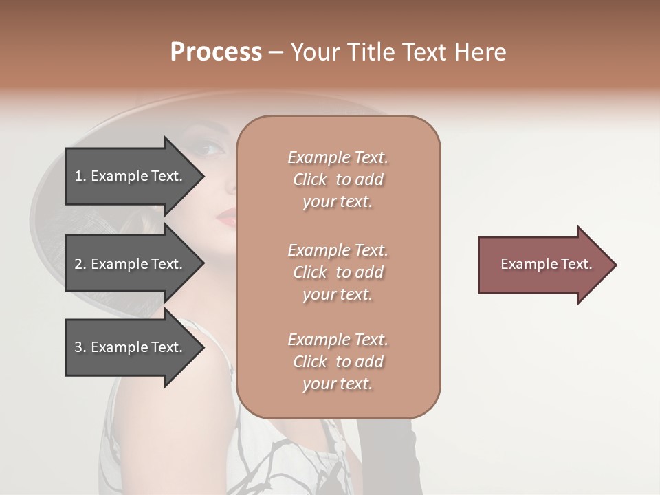 Posing Vintage Blond PowerPoint Template