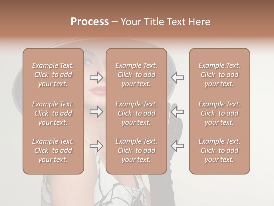 Posing Vintage Blond PowerPoint Template