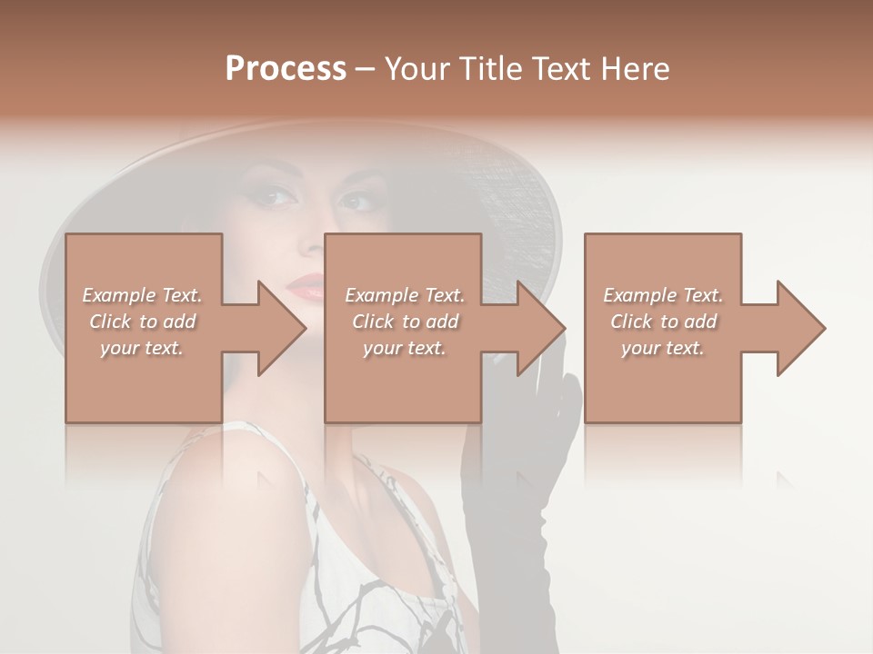Posing Vintage Blond PowerPoint Template