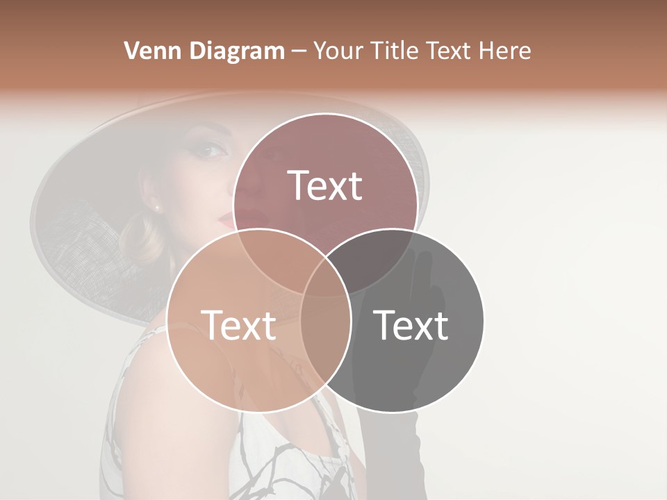 Posing Vintage Blond PowerPoint Template