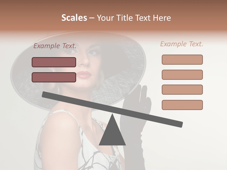 Posing Vintage Blond PowerPoint Template