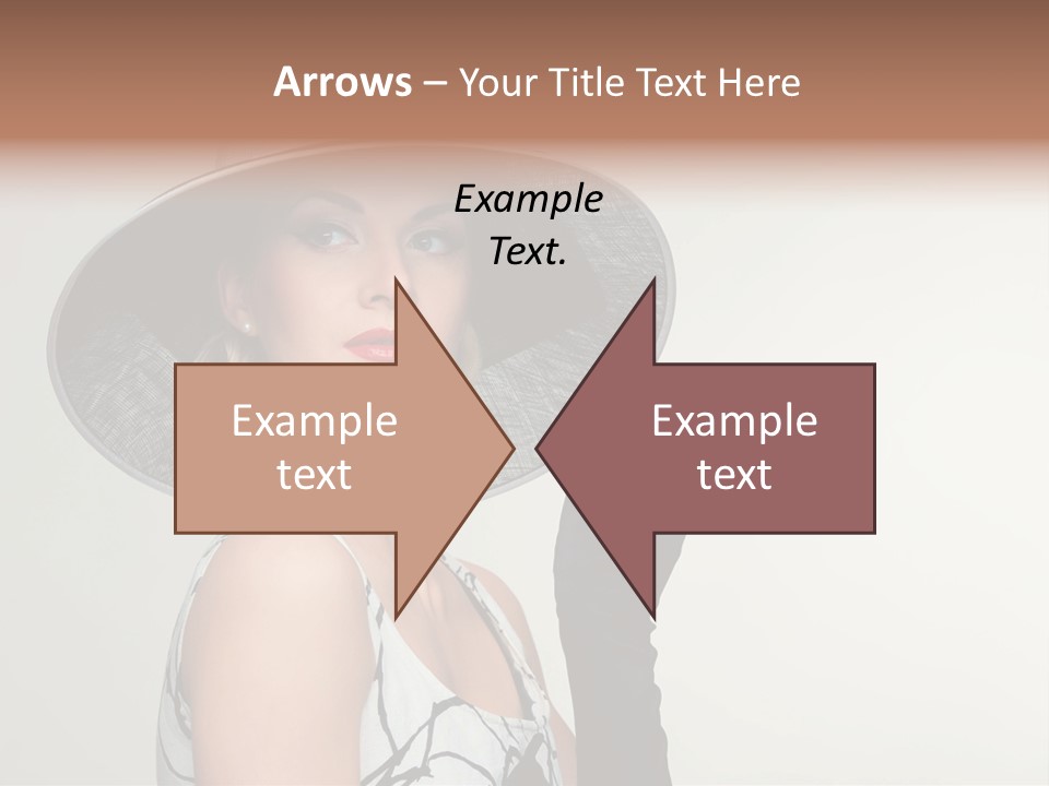 Posing Vintage Blond PowerPoint Template