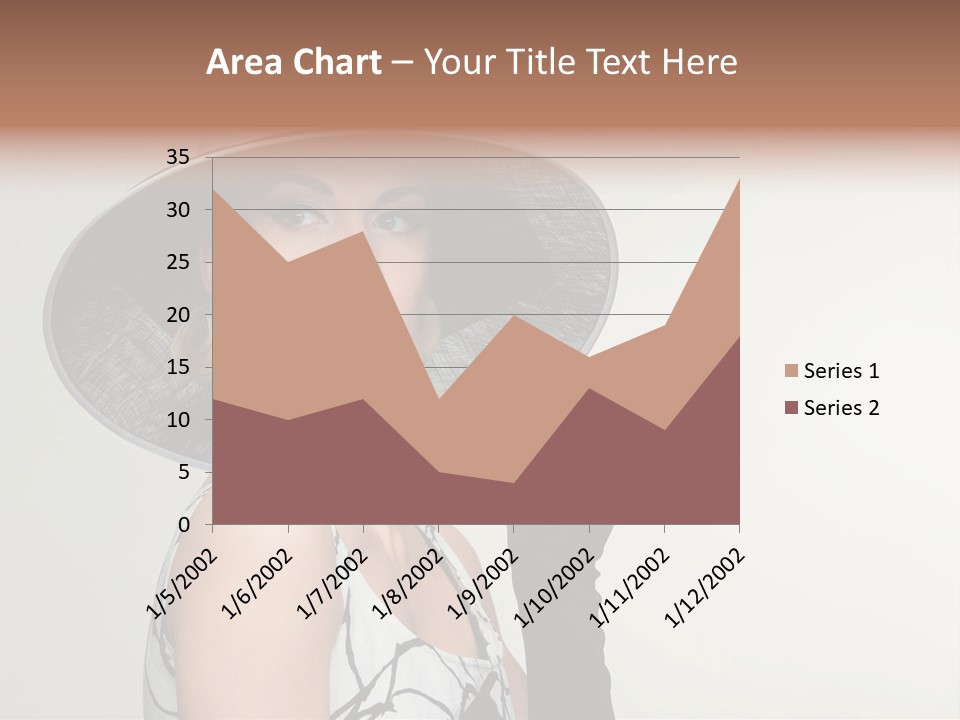 Posing Vintage Blond PowerPoint Template