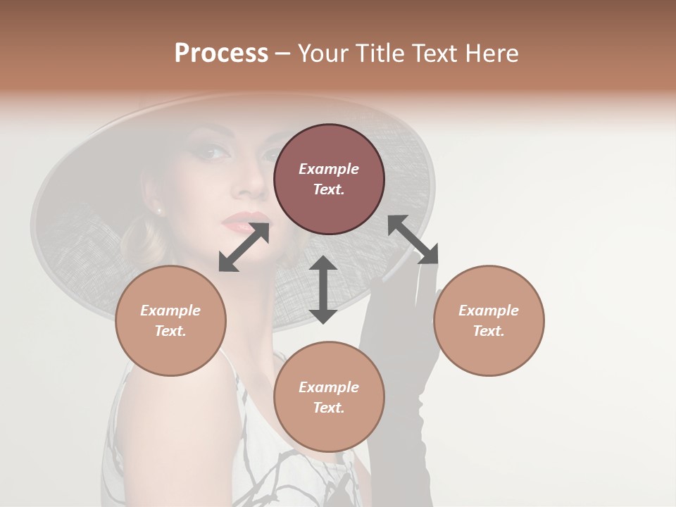 Posing Vintage Blond PowerPoint Template