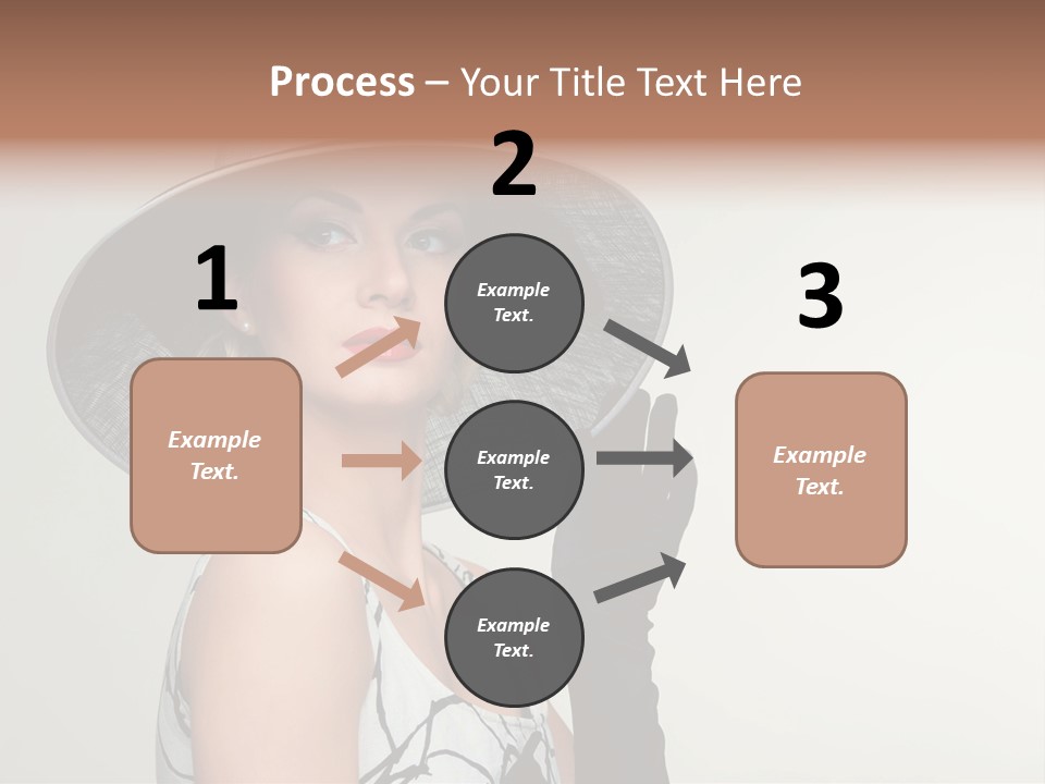 Posing Vintage Blond PowerPoint Template