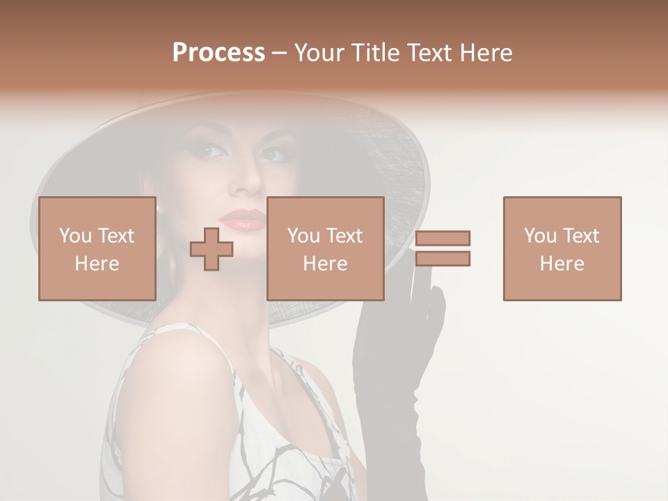 Posing Vintage Blond PowerPoint Template