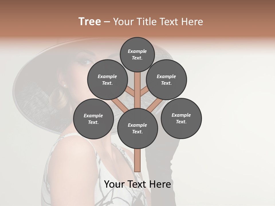 Posing Vintage Blond PowerPoint Template