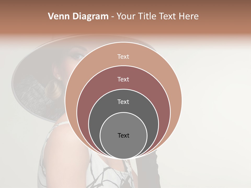 Posing Vintage Blond PowerPoint Template