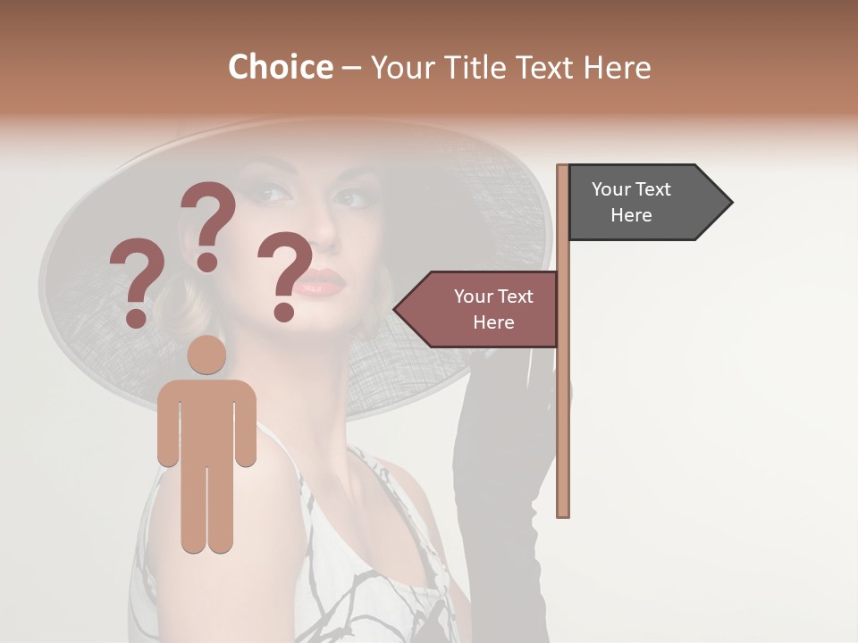 Posing Vintage Blond PowerPoint Template