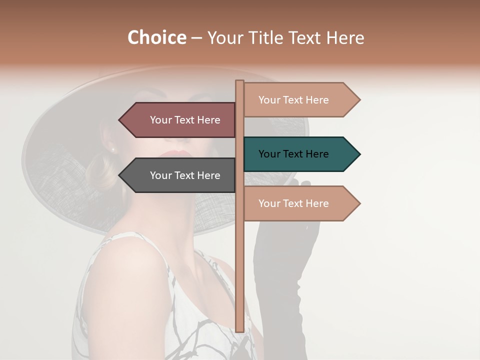 Posing Vintage Blond PowerPoint Template