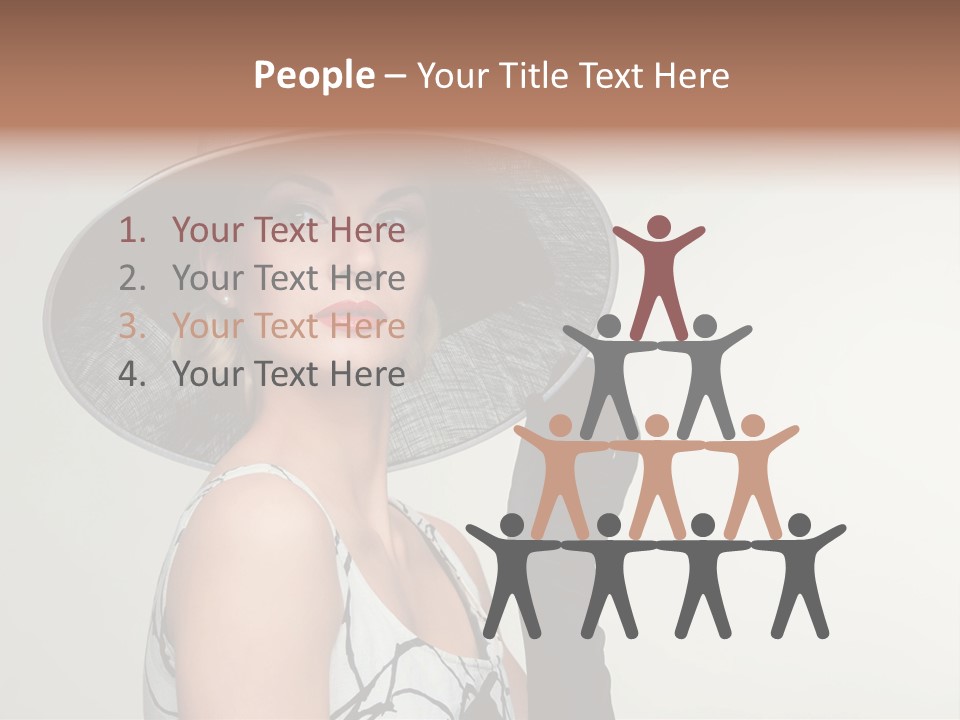 Posing Vintage Blond PowerPoint Template