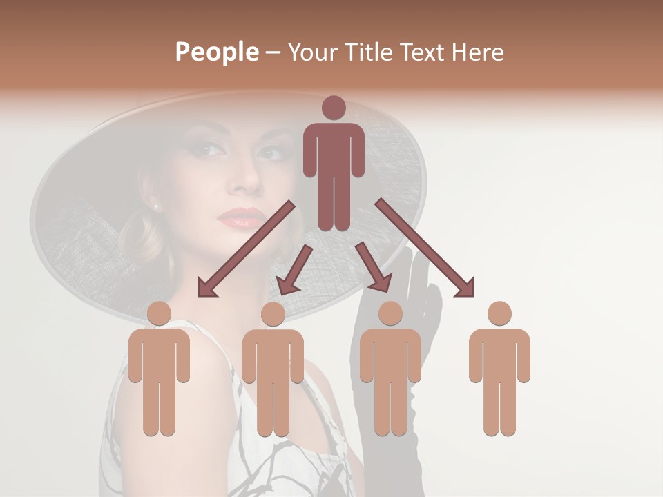 Posing Vintage Blond PowerPoint Template