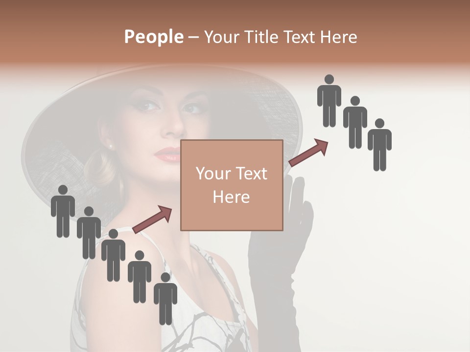 Posing Vintage Blond PowerPoint Template