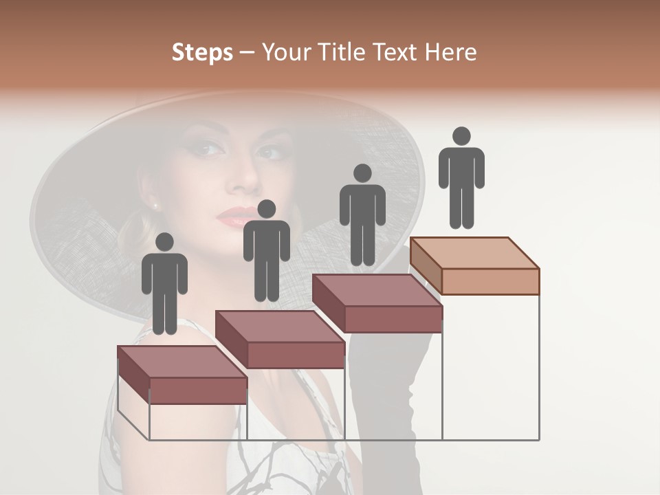 Posing Vintage Blond PowerPoint Template