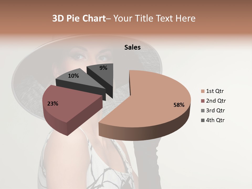 Posing Vintage Blond PowerPoint Template