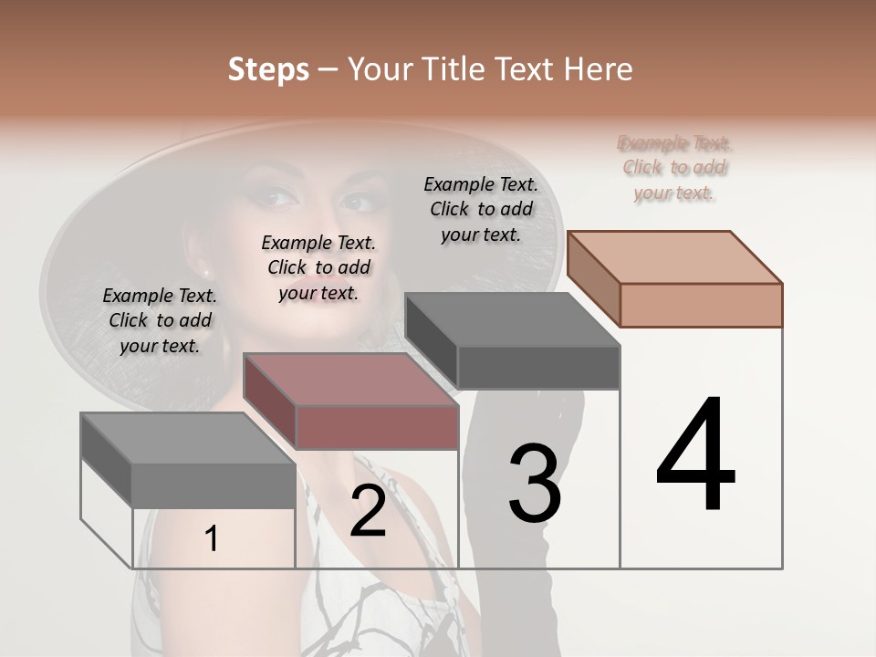 Posing Vintage Blond PowerPoint Template