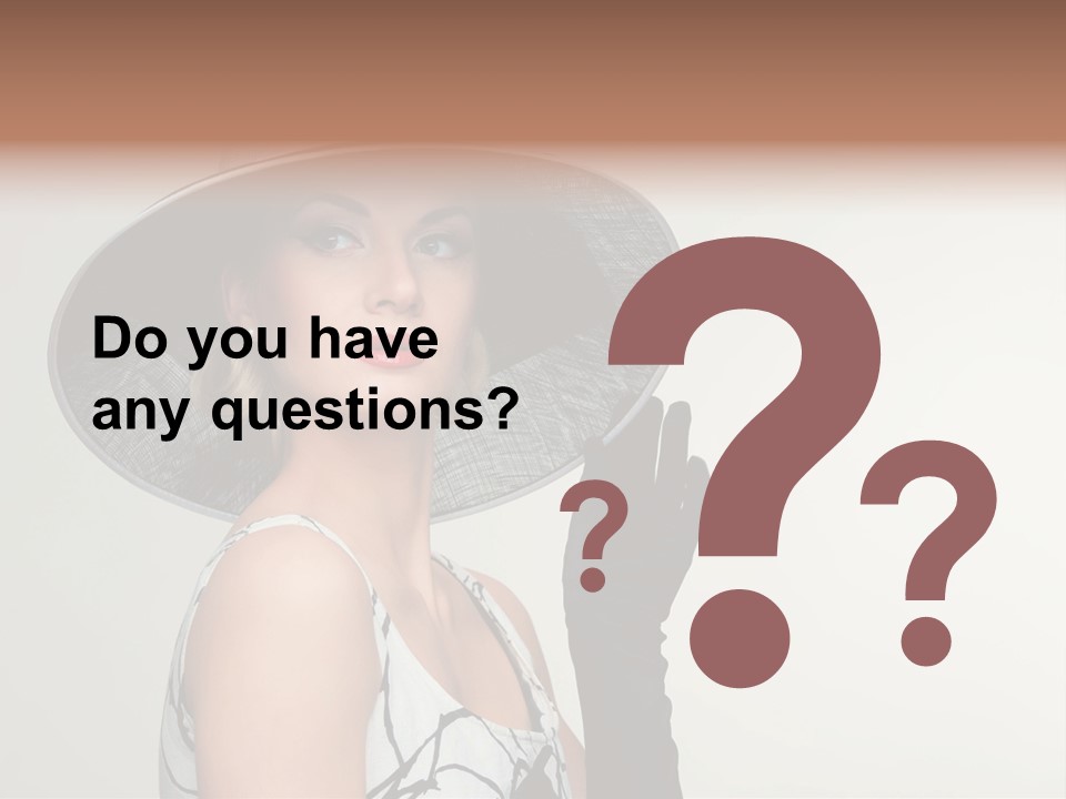 Posing Vintage Blond PowerPoint Template