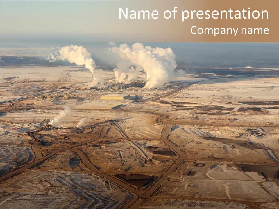 Pit Industrial Bitumen PowerPoint Template