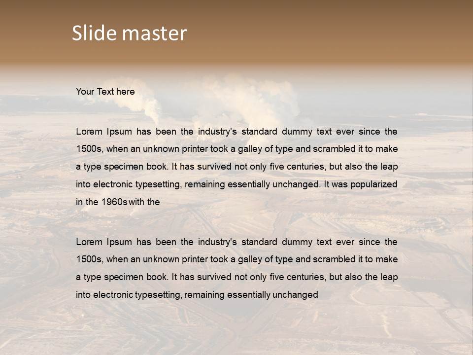 Pit Industrial Bitumen PowerPoint Template