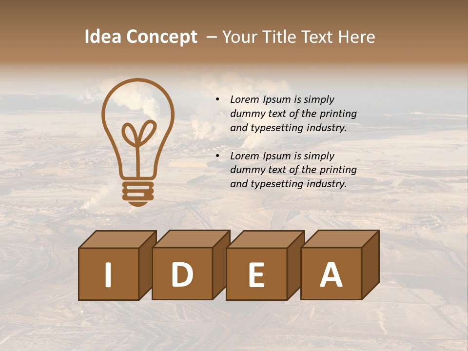 Pit Industrial Bitumen PowerPoint Template