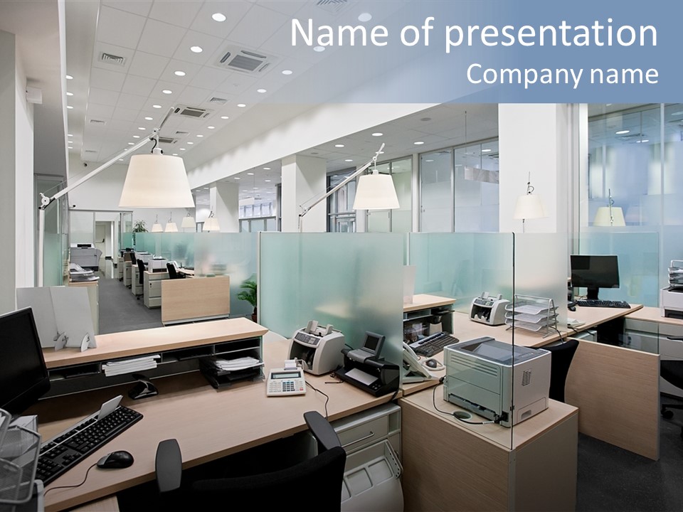 Work Bank White PowerPoint Template