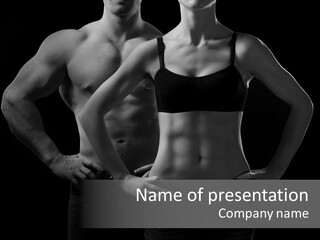 Biceps Fitness Guy PowerPoint Template