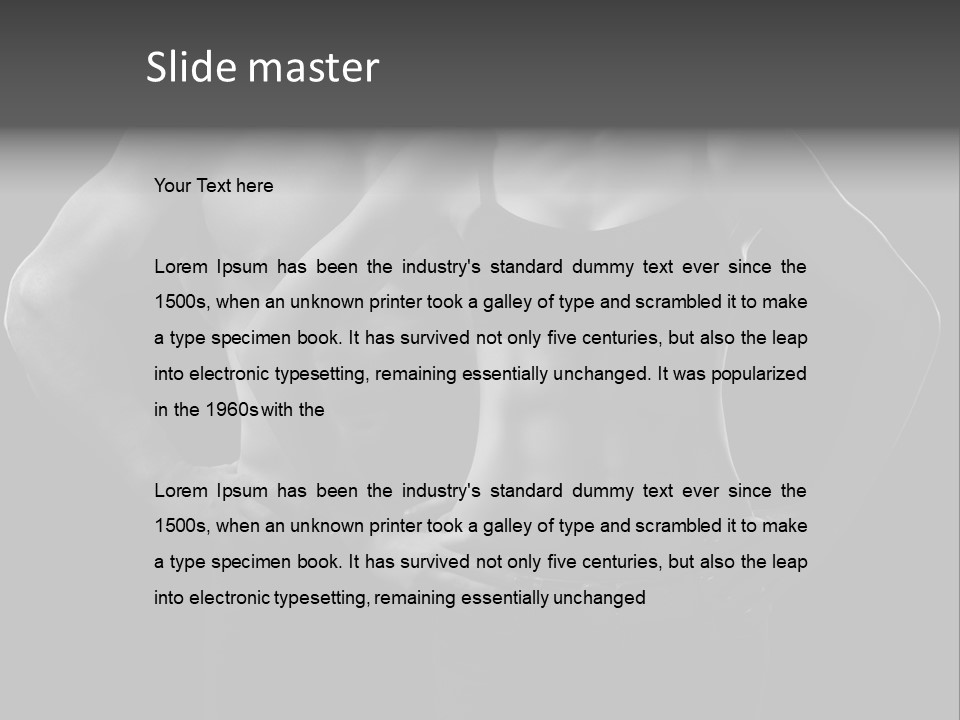 Biceps Fitness Guy PowerPoint Template