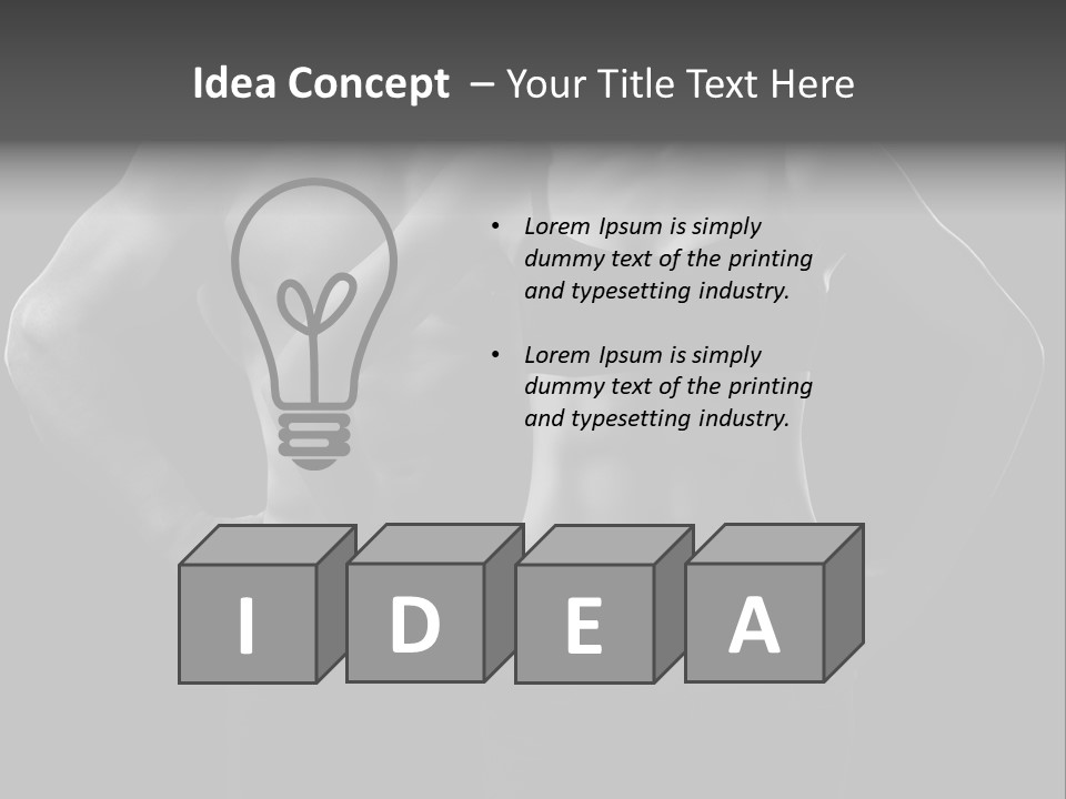 Biceps Fitness Guy PowerPoint Template