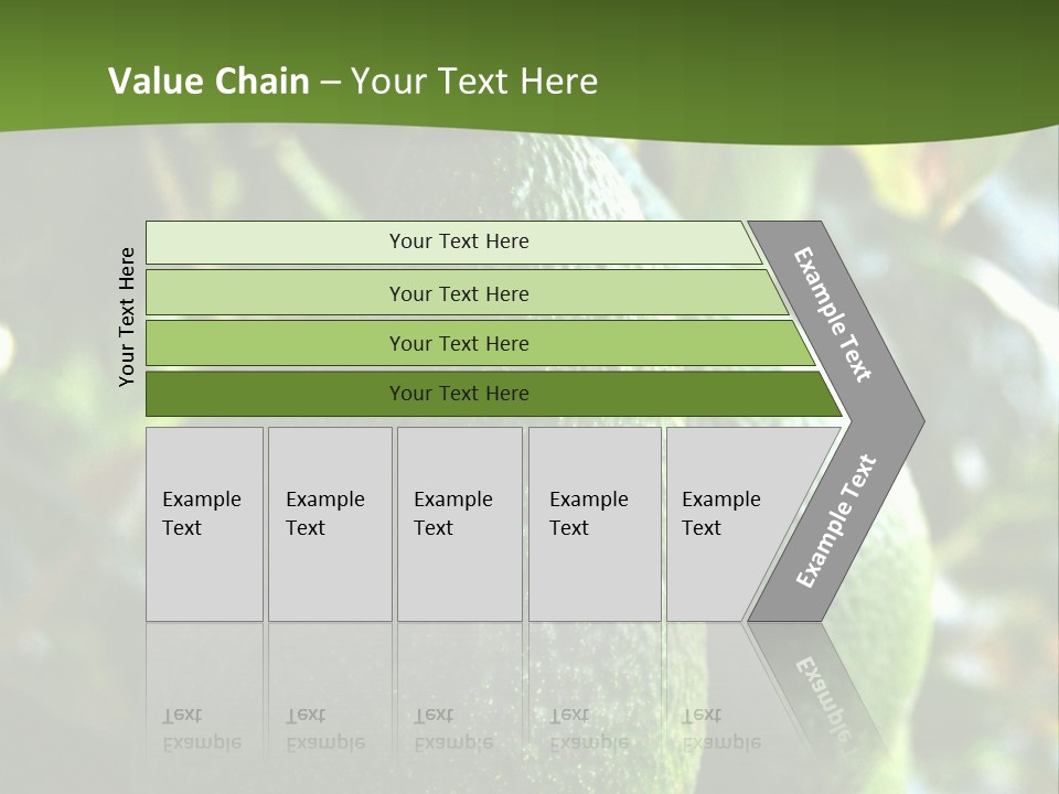 Vegetarian Diet Organic Green Alligator Pear PowerPoint Template