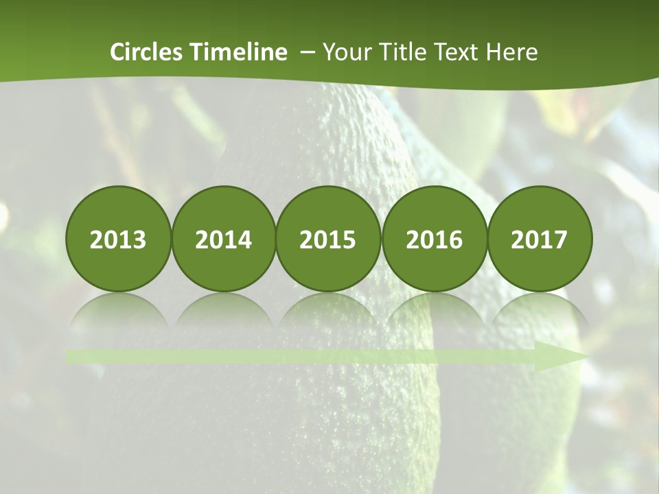 Vegetarian Diet Organic Green Alligator Pear PowerPoint Template