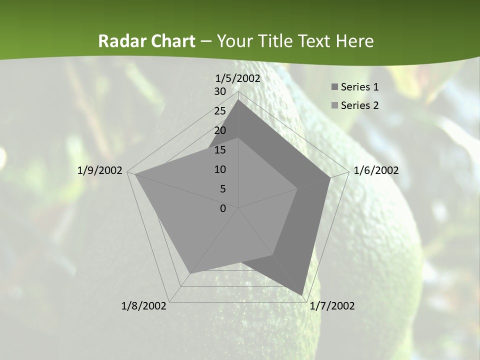 Vegetarian Diet Organic Green Alligator Pear PowerPoint Template