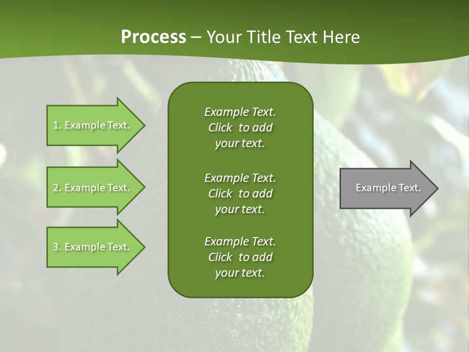 Vegetarian Diet Organic Green Alligator Pear PowerPoint Template