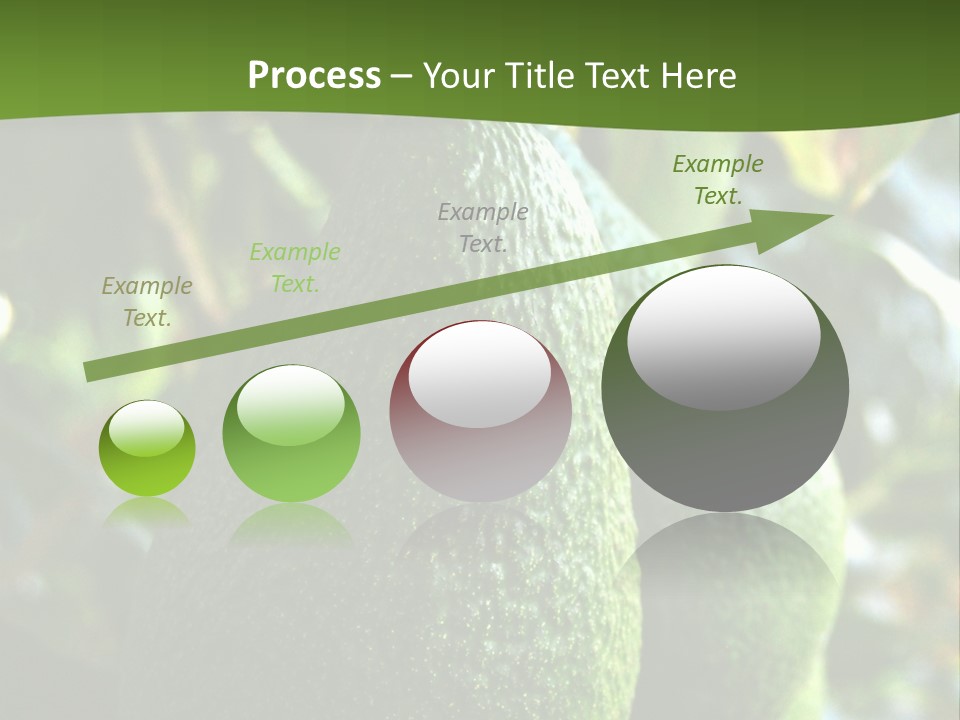 Vegetarian Diet Organic Green Alligator Pear PowerPoint Template