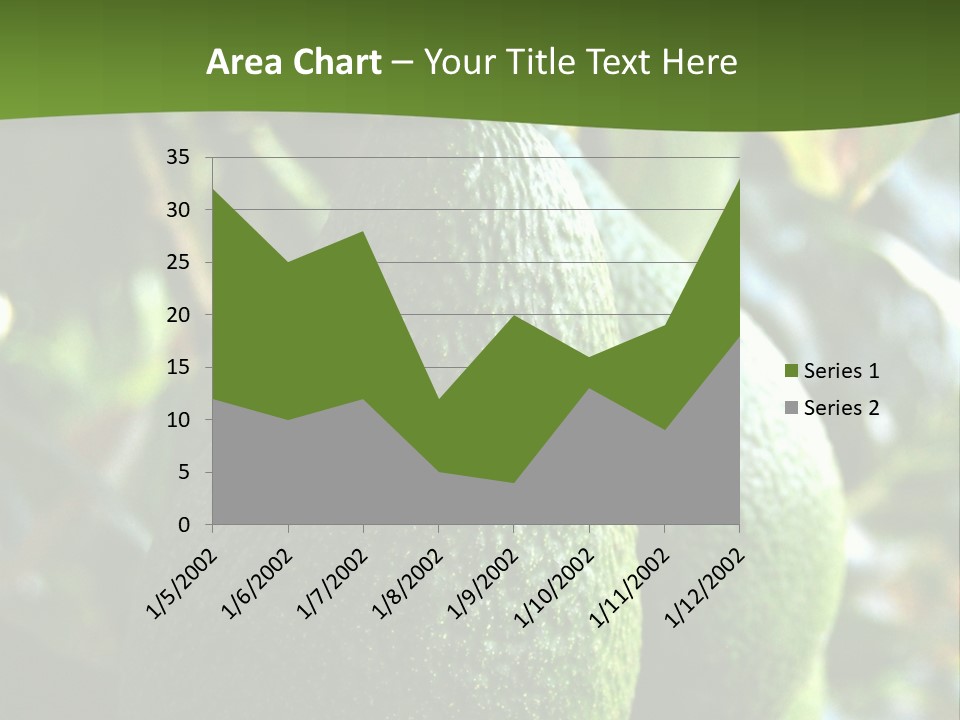 Vegetarian Diet Organic Green Alligator Pear PowerPoint Template