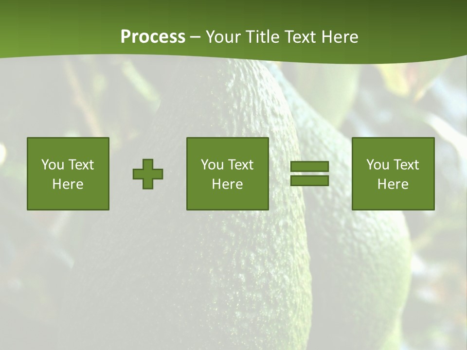 Vegetarian Diet Organic Green Alligator Pear PowerPoint Template
