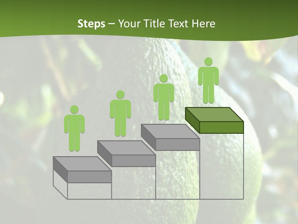 Vegetarian Diet Organic Green Alligator Pear PowerPoint Template