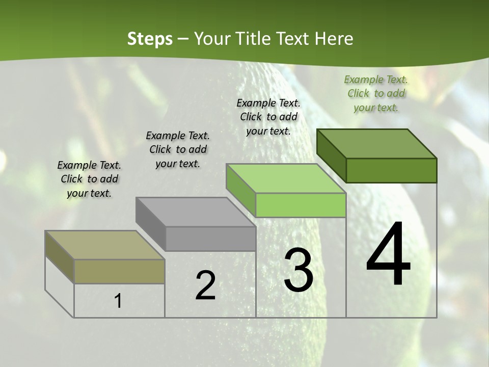 Vegetarian Diet Organic Green Alligator Pear PowerPoint Template