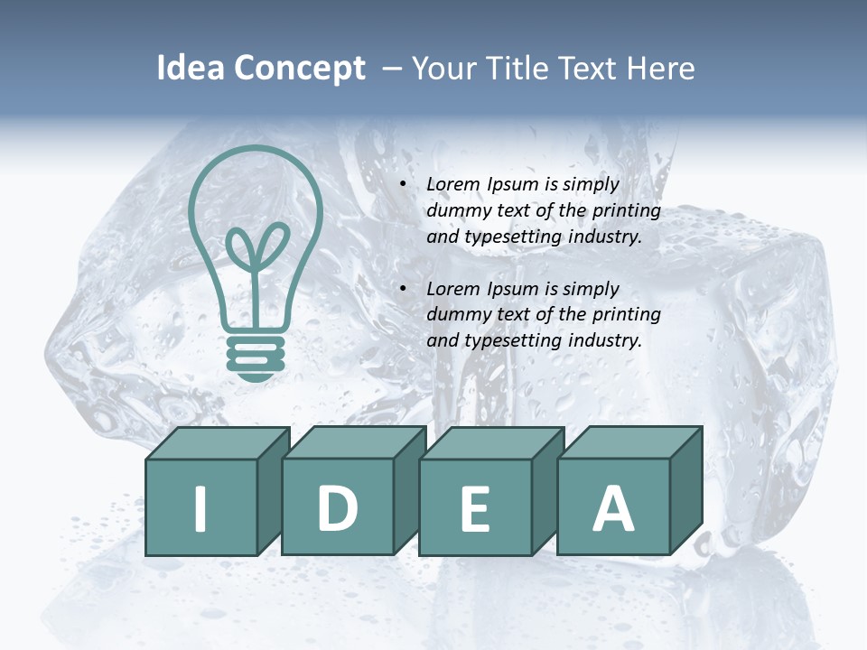 Melt Bar Cold PowerPoint Template