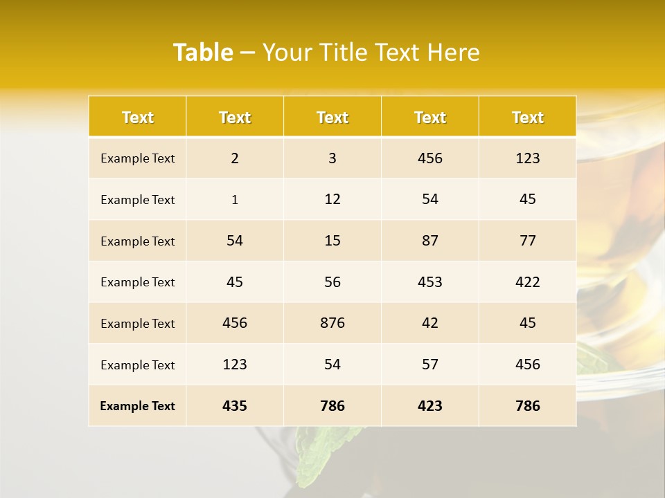 Breakfast Light Peppermint PowerPoint Template