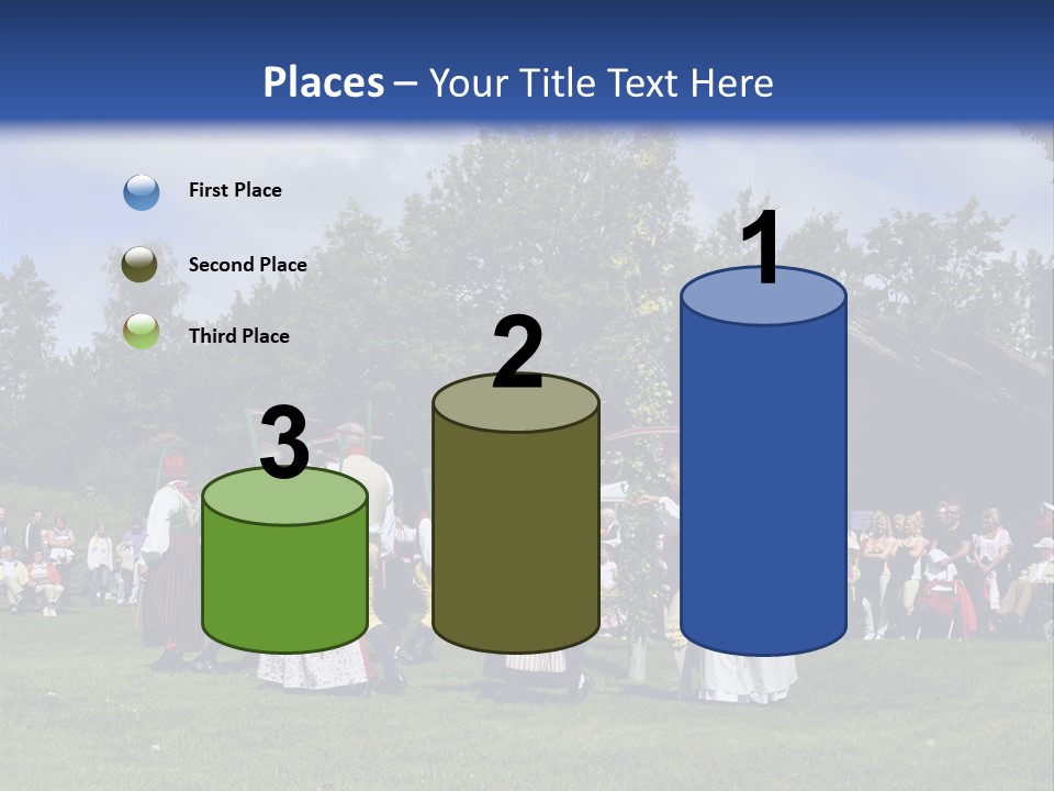 Dress Traditional Dance Midsummer Sweden PowerPoint Template