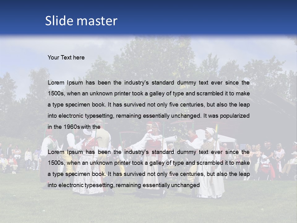 Dress Traditional Dance Midsummer Sweden PowerPoint Template