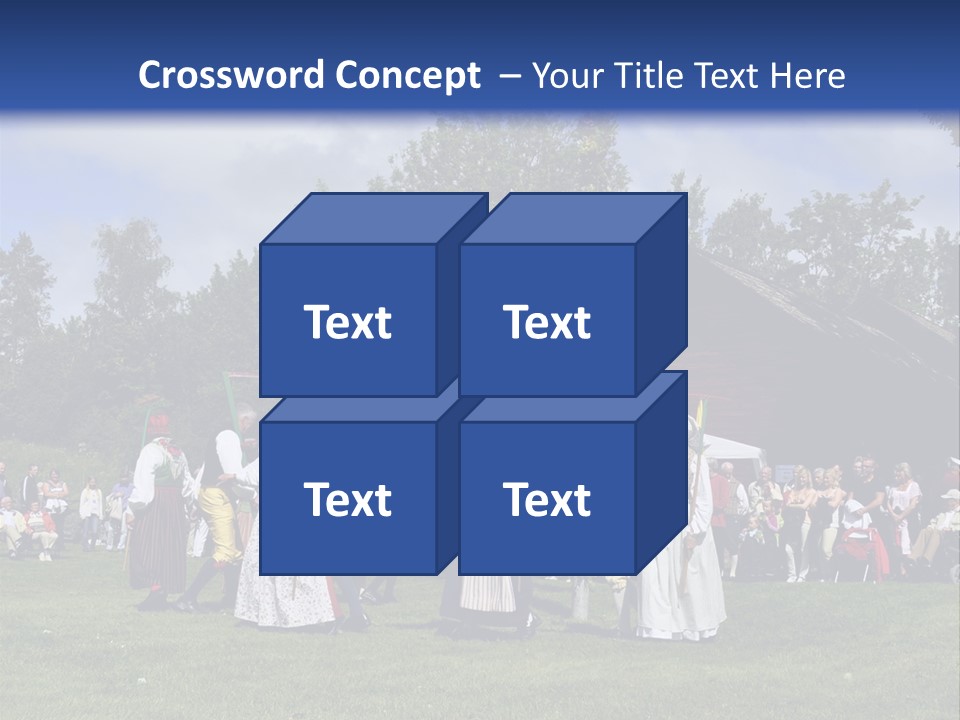 Dress Traditional Dance Midsummer Sweden PowerPoint Template