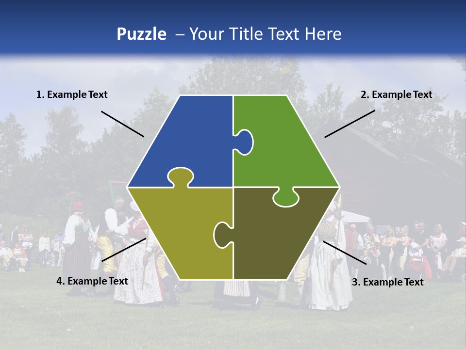 Dress Traditional Dance Midsummer Sweden PowerPoint Template