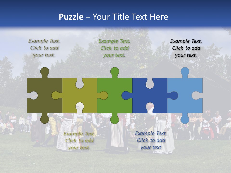 Dress Traditional Dance Midsummer Sweden PowerPoint Template