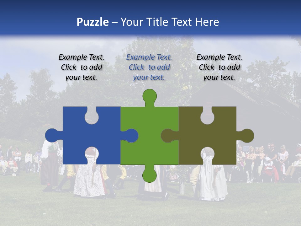 Dress Traditional Dance Midsummer Sweden PowerPoint Template